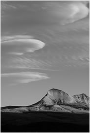 Evening Clouds and Summit in Glacier National Park, USA, 2013