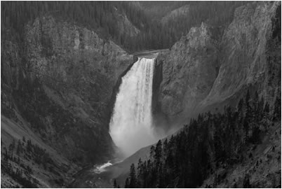 Yellowstone River and Lower Falls, Yellowstone NP, 2013